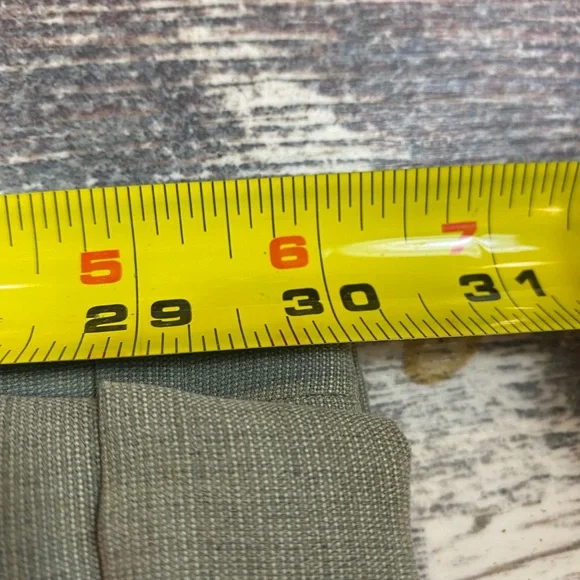 Saks Fifth Avenue Men's 36x30 Gray Linen Blend Pants Green/light Olive pleated - Picture 6 of 8